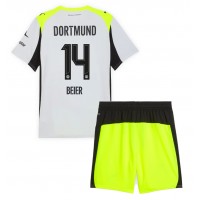 Stroje piłkarskie Borussia Dortmund Maximilian Beier #14 Koszulka Wyjazdowej dla dzieci 2025-26 Krótki Rękaw (+ szorty)